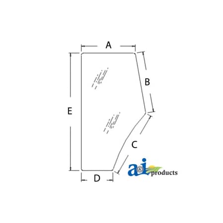 A & I Products Glass, Door (LH) 62.75" x35.25" x4.75" A-E9NN94032N18BB